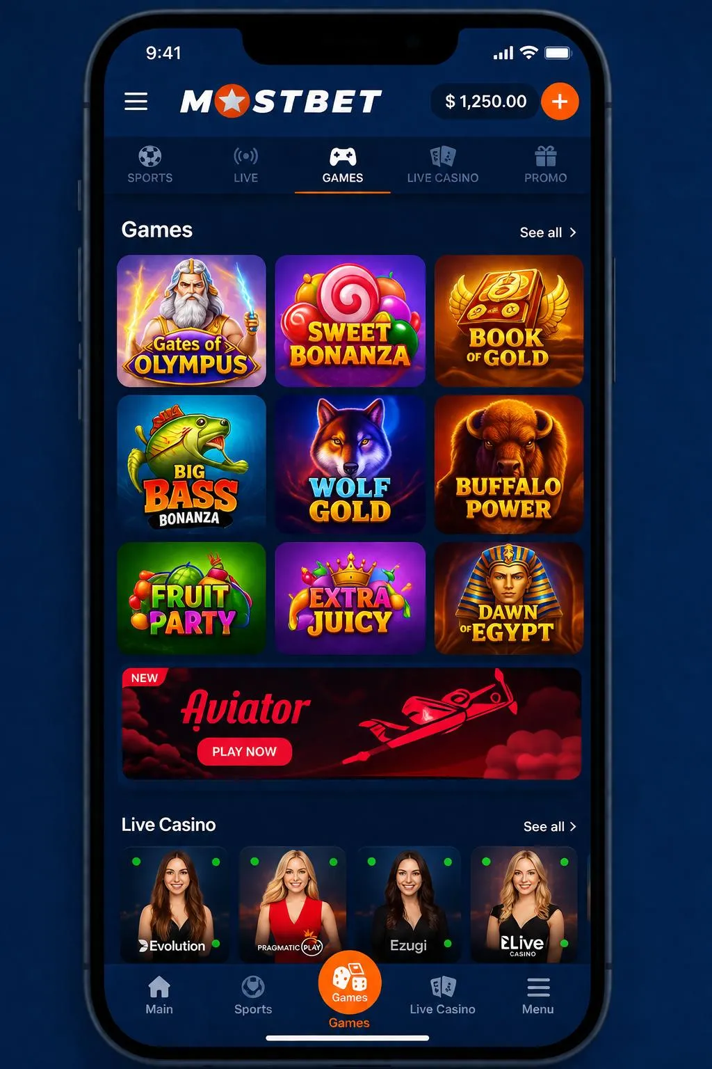 Inside the Mostbet APP: casino games, live tables and quick bets